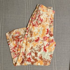Abercrombie and Fitch Floral Linen Pant